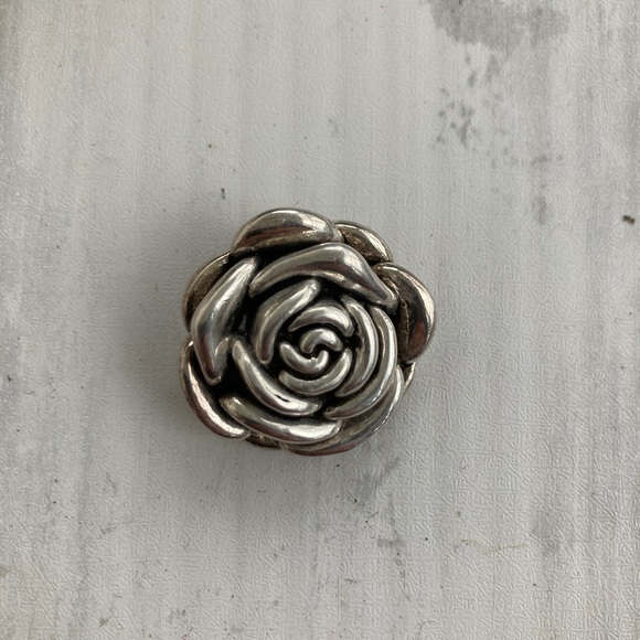 Vintage ROSE 🌹 pendant 925 Silver - Picture 8 of 10